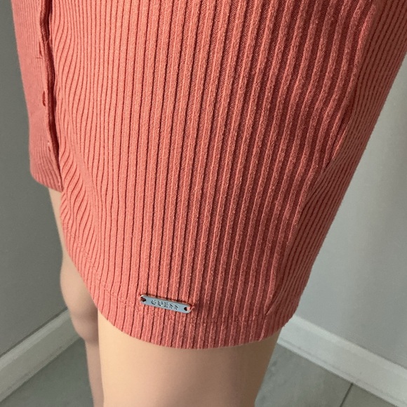 Guess Rust Button-Front Mini Dress - Picture 8 of 16